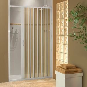 Box Sanfonado Chuveiro Pvc 130x185cm Bcf Branco