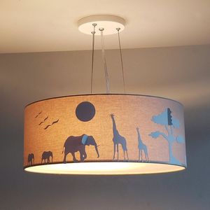 Pendente De Teto Led 50x15cm Savana 5856 Tom Luz Iluminação Caqui