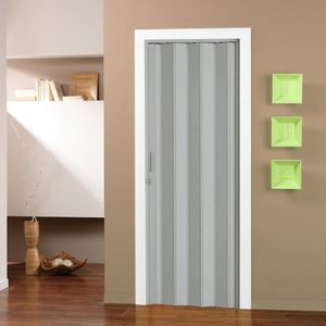 Porta Sanfonada Pvc Pronta 210x60cm Bcf Cinza