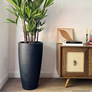Vaso Malta Cone 43 X 76 Cm Cor 07 - Preto Sólido