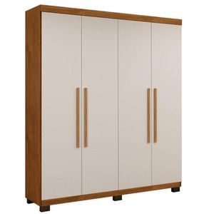 Guarda Roupa Master 4 Portas 3 Gavetas Benetil Cinamomo Off White