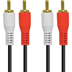 Cabo 2 Rca X 2 Rca 1.5 Metros Com Conectores Dourado - 2rca-15g - Pc - 10