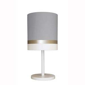 Abajur De Mesa 1 Foco 15w 5717 Faixa Dupla Tom Luz Iluminação Cinza /bronze/branco
