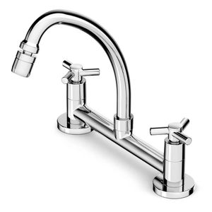 Misturador Para Cozinha De Mesa Bica Móvel Com Arejador Articulado Celite One Cromado