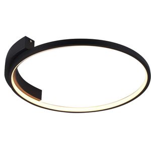 Plafon Bambolê 50cm 1x30w 3000k 1024lm Preto