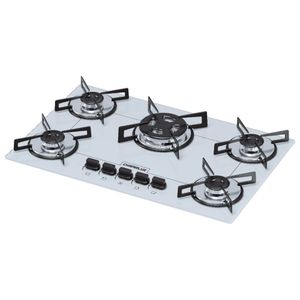 Cooktop 5 Bocas Chamalux Tripla Chama Bivolt Branco