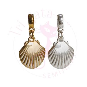 Berloque Concha Banho Ouro 18k