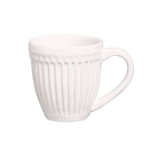 Conjunto 04 Caneca De Cerâmica 343 Ml Roma Branco Porto Brasil