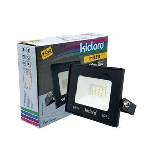 Refletor Led Slim 10w Bivolt Alumínio 10,5x2,6x7cm Resistente água | Kiclaro Branco Frio - 6500k