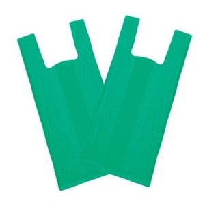 Sacola Plástica Reciclada Reforçada 40x50 Verde - 4 Kg