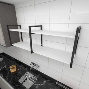 Prateleira Industrial Cozinha Pratileira Branco Estante Nicho Industrial Estante Parede