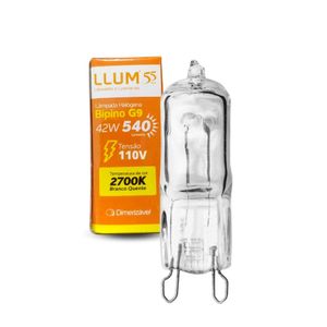 Lâmpada G9 Halógena 42w Bipino Llum 2700k Luz Quente 110v