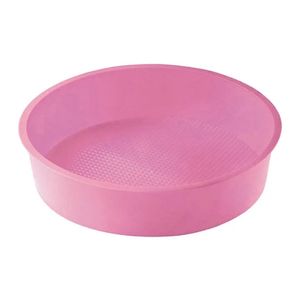 Forma De Bolo Redonda Em Silicone Bolo Torta Empadão Assadeira Antiaderente Cozinha Casa Pink