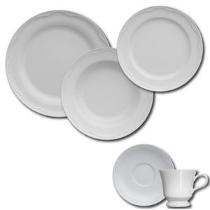 Aparelho De Jantar, Chá E Sobremesa 30 Peças Germer Cottage Em Porcelana Branco