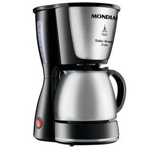 Cafeteira Elétrica Mondial Dolce Arome Thermo Inox C-34 15 Xícaras Preto Com Inox 220v