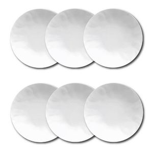 Conjunto De Pratos Fundos Germer Orgânico Em Porcelana 6 Peças Branco