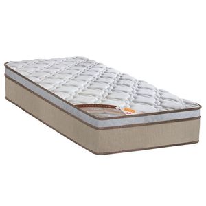 Colchão Viúva Castor Sleep Revolution Com Molas Ensacadas E Euro Pillow 27X120X203 Cm Branco Com Bege
