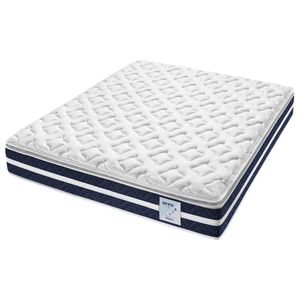 Colchão Queen Size Americanflex Nero Gel Com Pillow Top E Molas Ensacadas 30X158X198 Cm Branco Com Azul