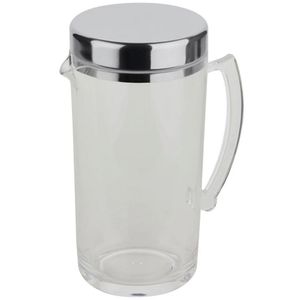 Jarra Forma Vision Em Poliestireno E Aço Inox 2 L Inox E Transparente