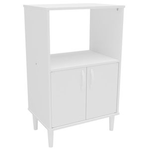 Armário Para Micro-Ondas Politorno Facility Com 2 Portas Branco