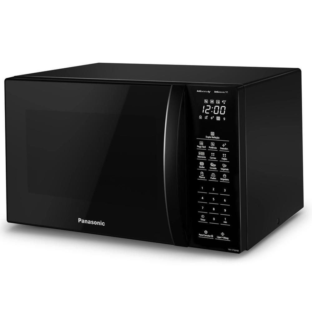 Microondas De Mesa Panasonic Com 34 Litros Preto - Nn-st66nbrun 110