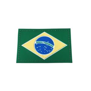 Patch Emborrachado Da Bandeira Do Brasil Mira