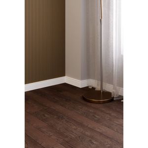 Rodapé De Poliestireno 10cm X 15mm X 2,40m Frisado Nfr Rodapés Ruffino Branco