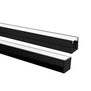 Perfil Para Fita De Led Taschibra Apex 24x23 Sobrepor 23x24x1000mm Preto Fosco