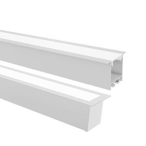 Perfil Para Fita De Led Taschibra Apex 35x28 Embutir 28x35x1000mm Branco