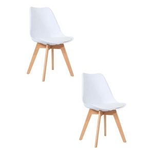 Kit 2 Cadeiras Para Sala De Jantar Siena Branco