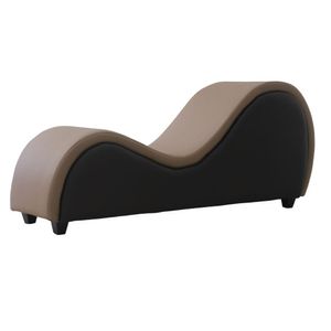 Poltrona Divã Recamier Tântrico Bege Marrom Sofá Desire