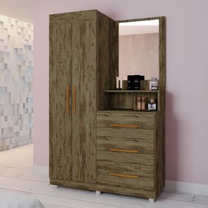 Guarda-roupa Com 2 Portas Saitama ônix Amêndoa