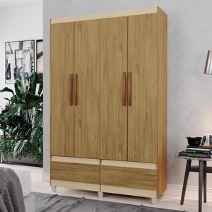 Guarda-roupa Com 2 Gavetas Kawasaki Mel Pérola