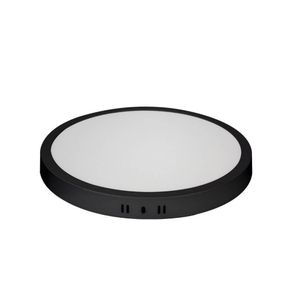 Painel De Led Blumenau Redondo Sobrepor 24w Bivolt Preto 4100k Luz Neutra