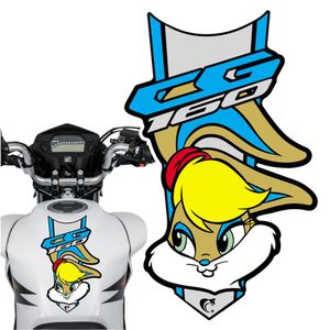 Adesivo Faixa Gravata Sem Resina Moto Cg 150/160 Lola Bunny Azul Cor Cg 160