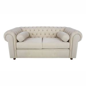 Sofá Chesterfield 02 Lugares 1.80 Cm Cor Bege 1050-01 Jr