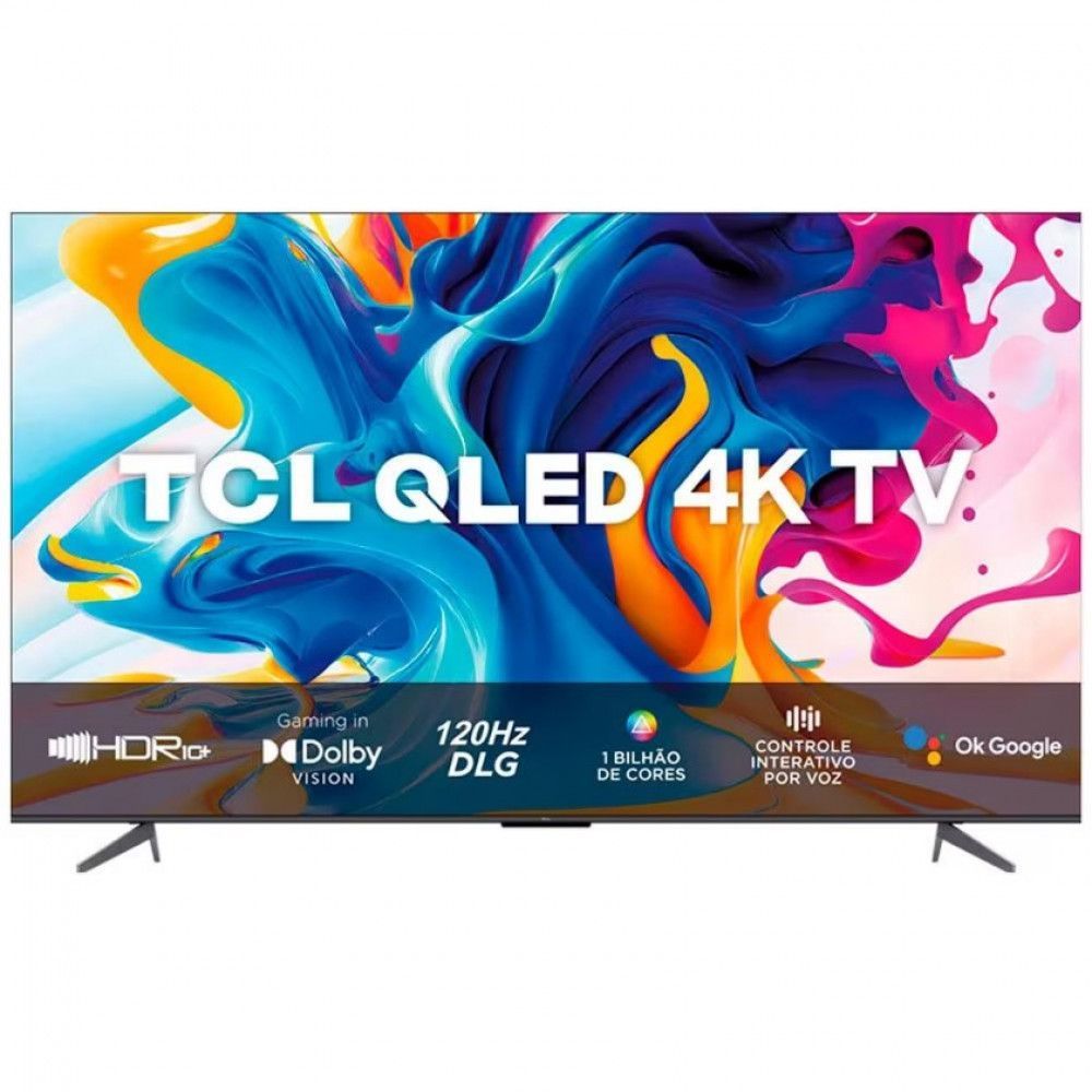 Smart Tv Qled 50 Polegadas 4k Uhd Tcl C645 Chumbo