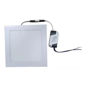 Painel Led Embutir 12w 6000k Quadrado Branco - 12w