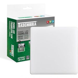 Painel Led Taschibra Frameless 24w Embutido Quadrado Branco - Bivolt