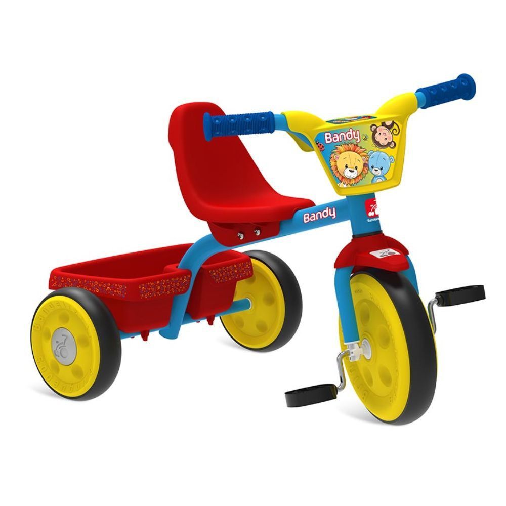 Motoca Infantil Triciclo Fast Azul com Empurrador e Proteção Pais