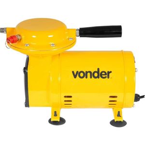 Compressor Ar Direto 1-2hp 2,3pcm Vonder Preto E Amarelo