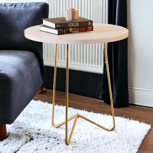 Mesa De Apoio Jb 8004 Pérola E Dourado Bechara