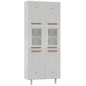 Armário Paneleiro Aço Telasul Mirage New Com Vidro Branco