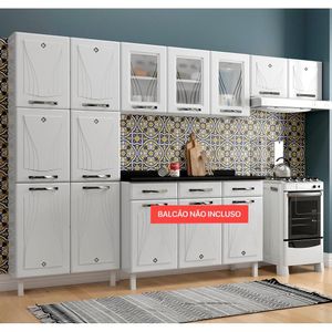 Cozinha De Aço Compacta Star New Branco 3 Peças