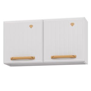 Armário De Cozinha De Aço Aéreo Duplo Telasul Diamante Branco