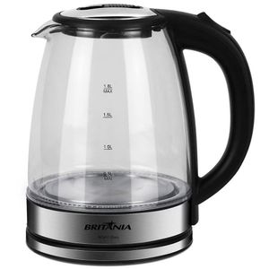Chaleira Elétrica Britânia Bch11 Glass 1,8 L Preto Com Transparente 220v
