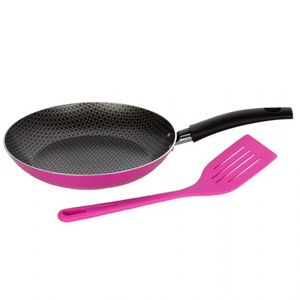 Frigideira Color Pop Multiflon Com Espátula 22cm Rosa