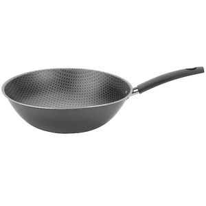 Frigideira Wok Multiflon Essencial Oriental Com Revestimento Antiaderente Ultra 7 Preta 24 Cm Preto