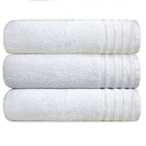 Kit 3 Toalha Gigante Banhão Fio Penteado 100% Algodão Twist - Branco