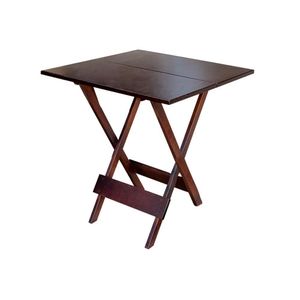 Mesa Para Pizzaria Dobravel De Madeira 90x90 - Imbuia - Marrom